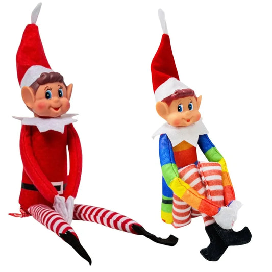 40cm Christmas Elf Behaving Behavin Badly Plush Toy Novelty Long Bendy Naughty Boy Elf on The Shelf Elves Doll Home Ornament